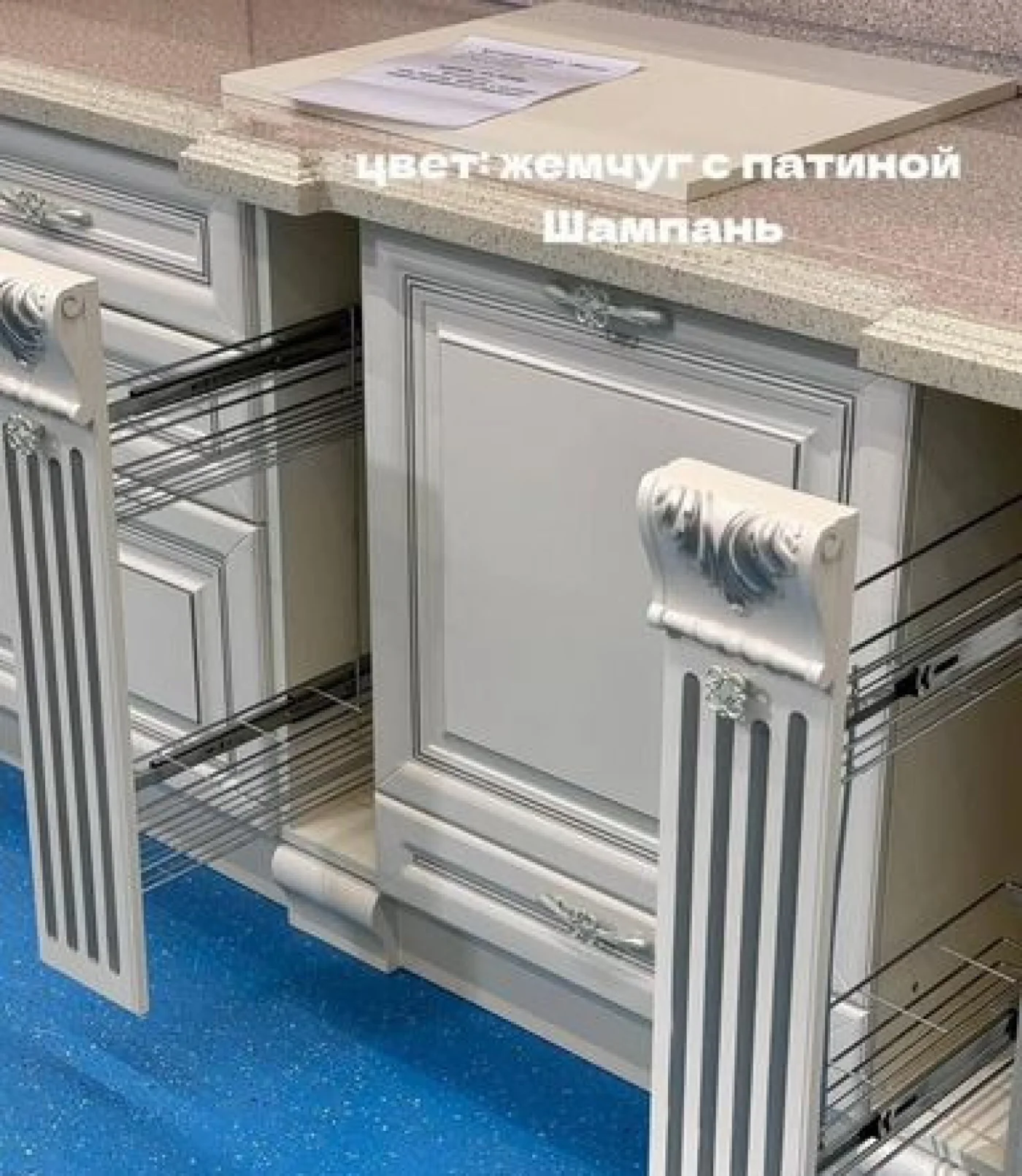Кухня Жемчуг 3.0х1.50 м МДФ крашеный от Арида