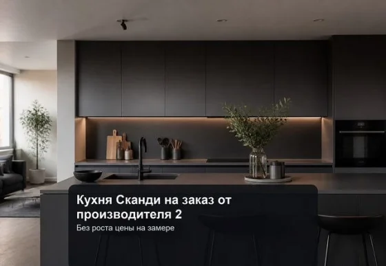 Кухня Сканди на заказ от производителя под потолок
